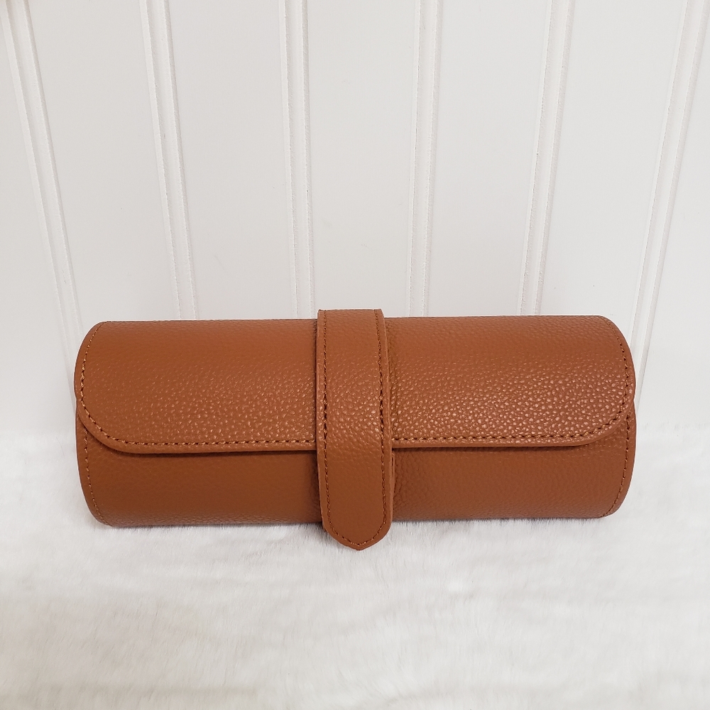 NWOT Mark & Graham Travel Watch Roll Camel Brown - Picture 2 of 3